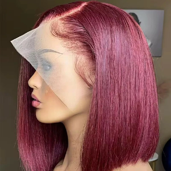 13AA 13x4 frontal bob wig in 99J and 1B/99J options