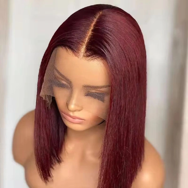 13AA 13x4 frontal bob wig in 99J and 1B/99J options