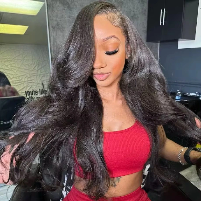 13AAA Body Wave Natural Black 13x4 lace frontal wig