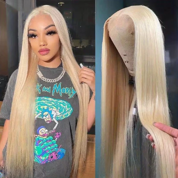 613 blonde Brazilian straight 13x4 lace frontal wig