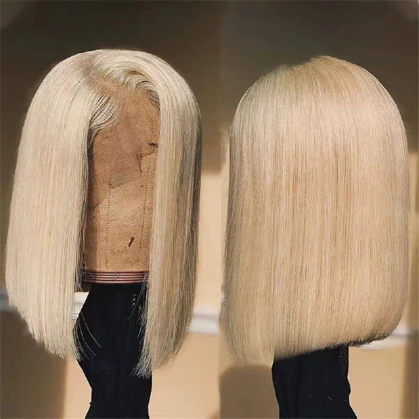 613 blonde Brazilian straight 13x4 lace front bob wig