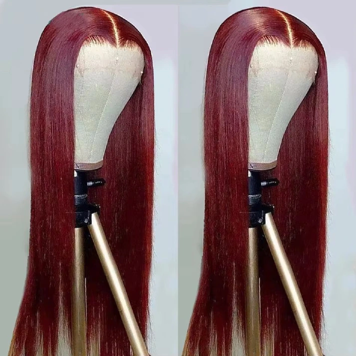 13AA 99J burgundy 13x4 lace frontal wig