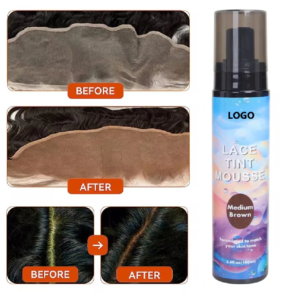 Rarlon Lace Tint Spray with three stored brown selector values