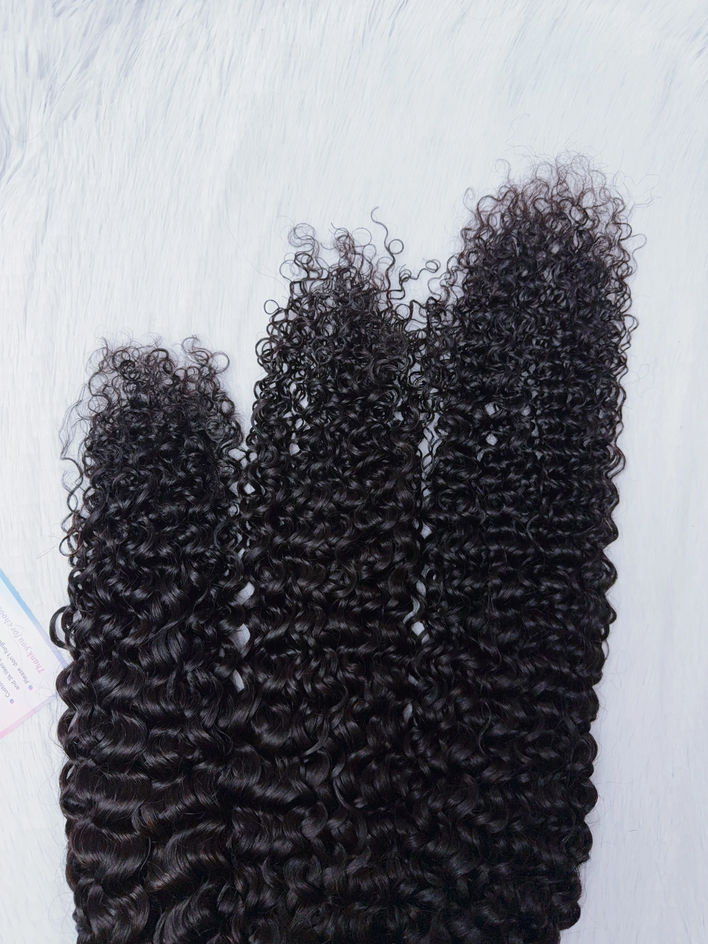 13AA Jerry Curly human hair bundles in eleven live lengths