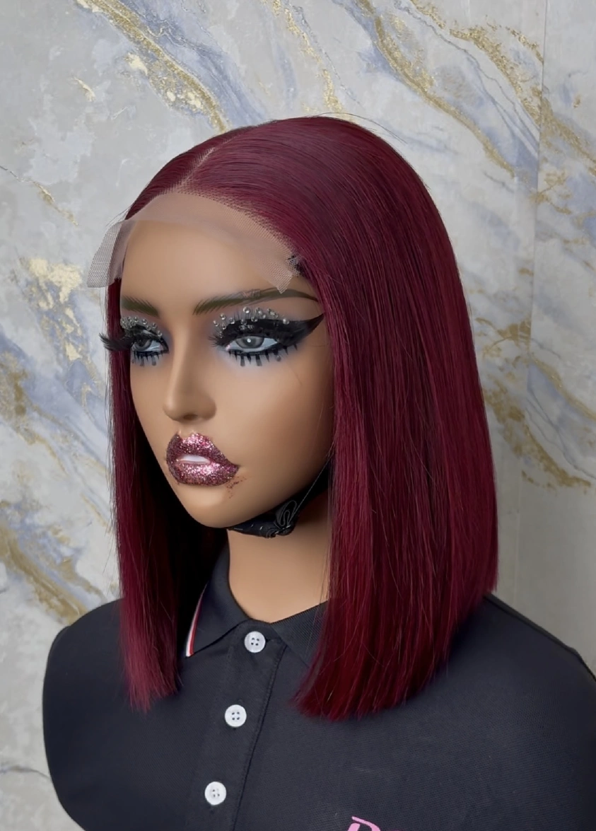 Vietnamese raw-hair 5x5 glueless colour bob wig