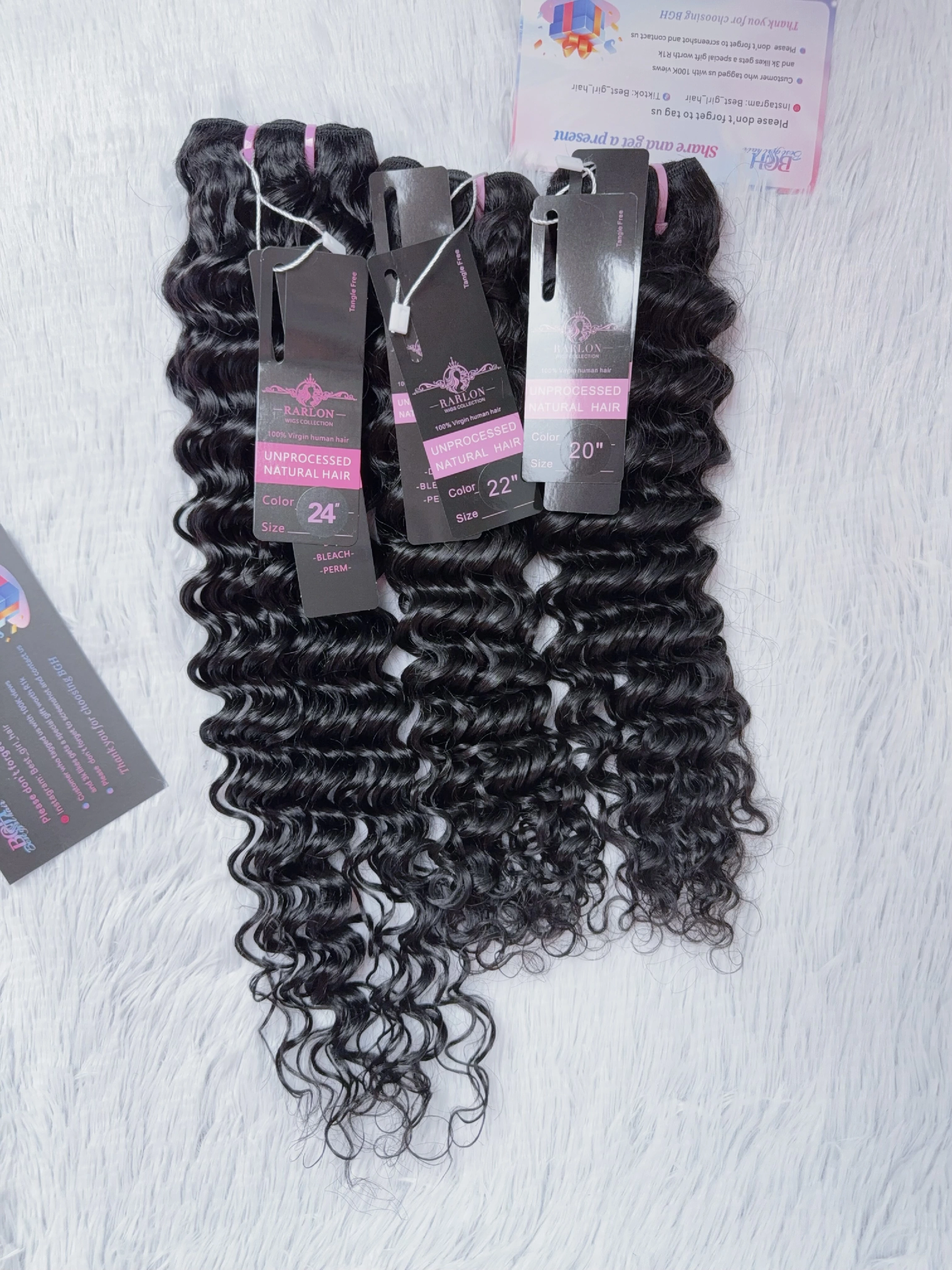 13AA Deep Wave human hair bundles in 10 to 30 inch sizes