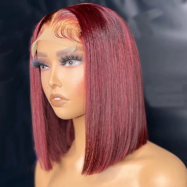 14A super double-drawn 5x5 glueless colour bob wig