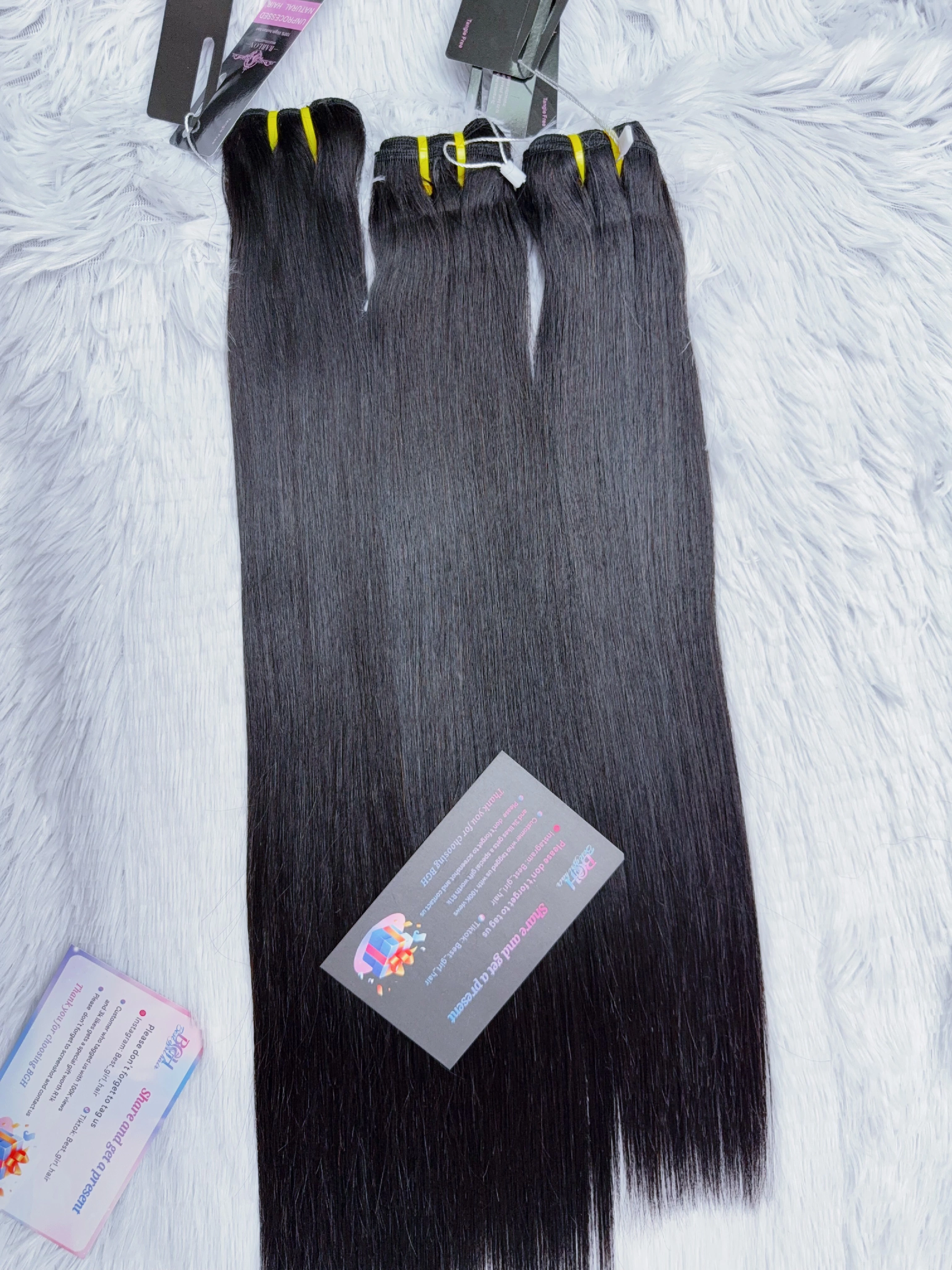 14A Double Drawn Straight human hair bundles from 10 to 30 inches
