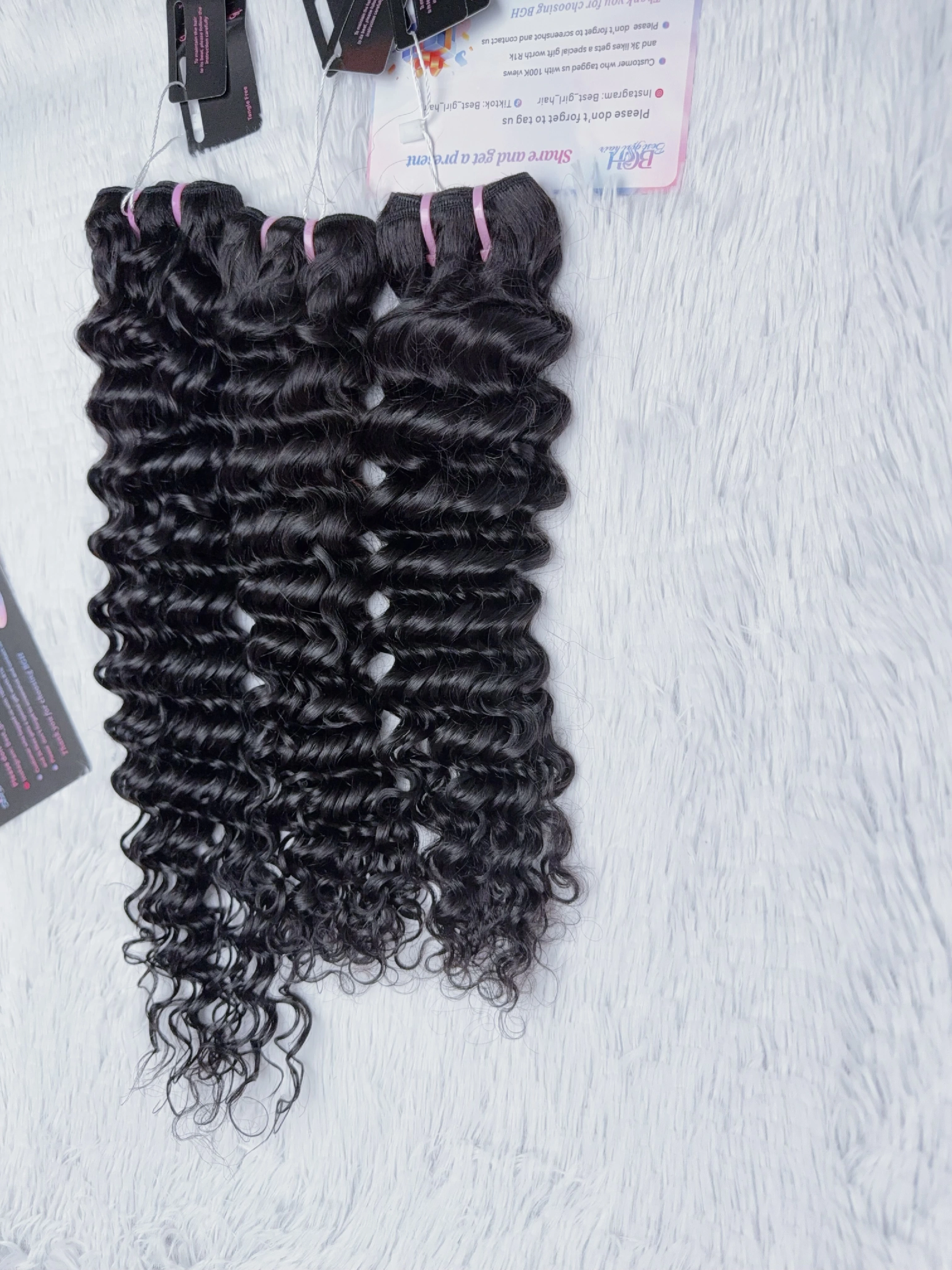 13AA Deep Wave human hair bundles in 10 to 30 inch sizes