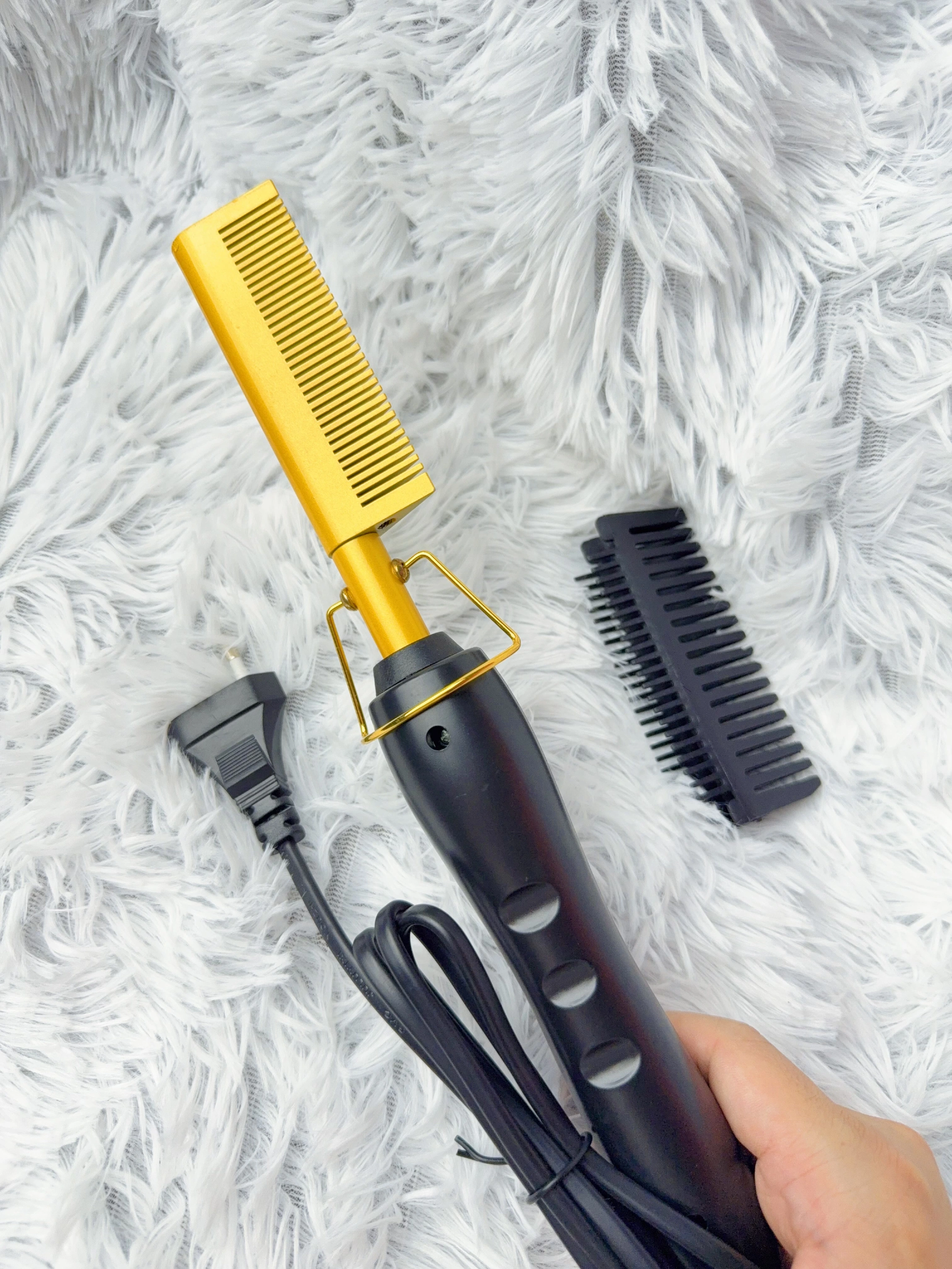 Rarlon Hot Iron Comb Straight Hair Brush single-piece listing