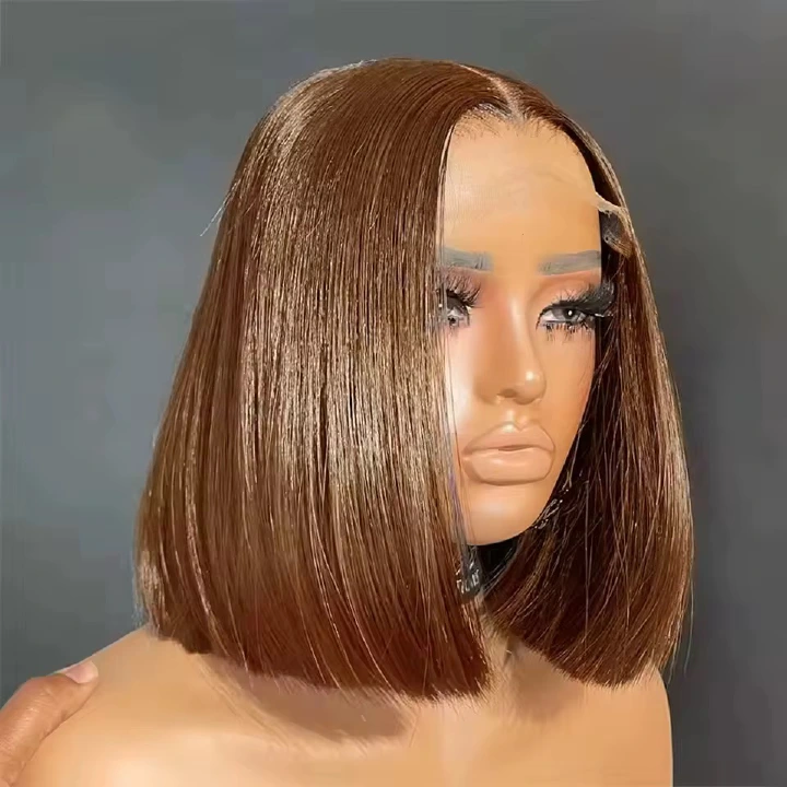 14A super double-drawn 5x5 glueless colour bob wig