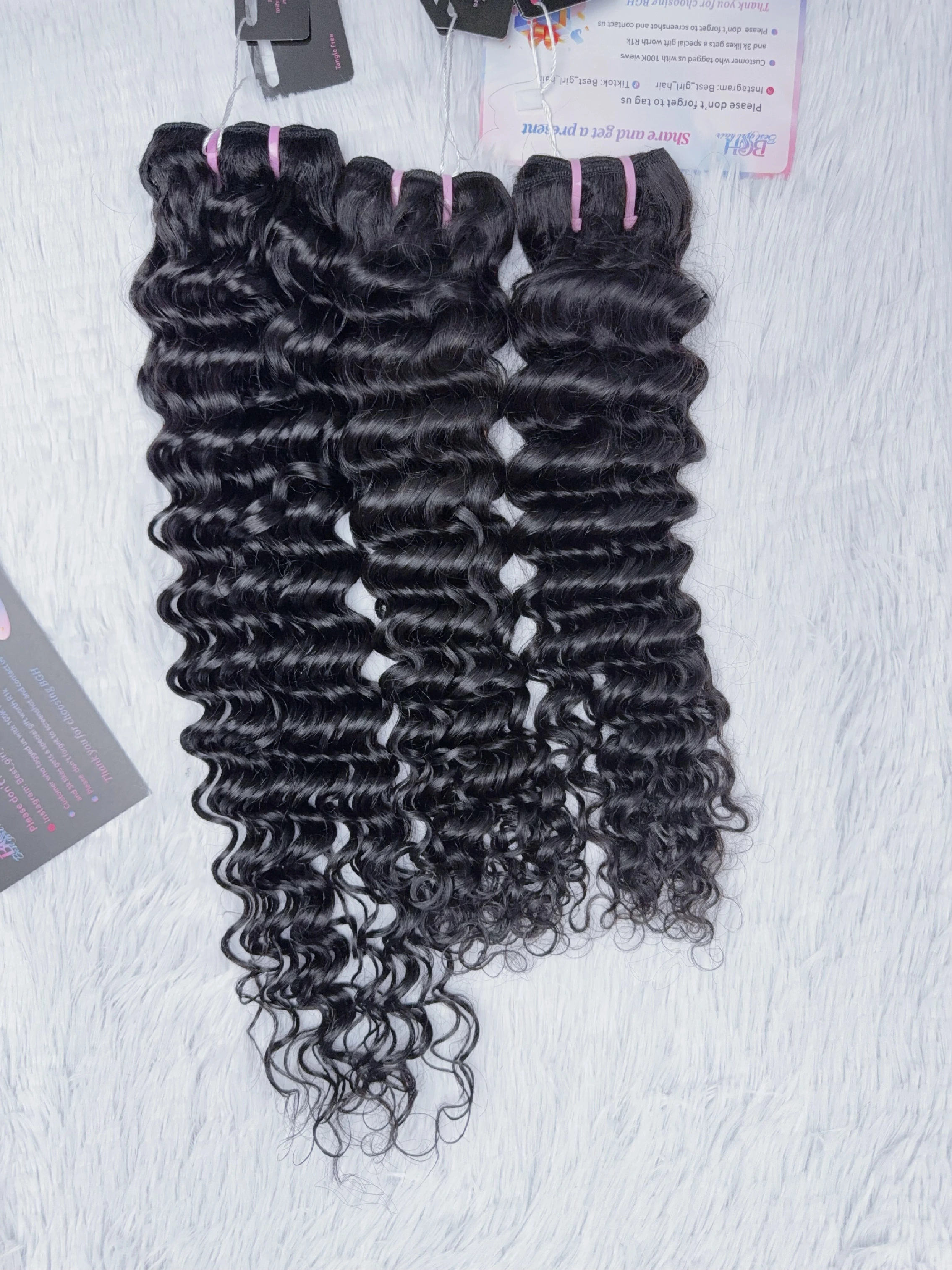 13AA Deep Wave human hair bundles in 10 to 30 inch sizes