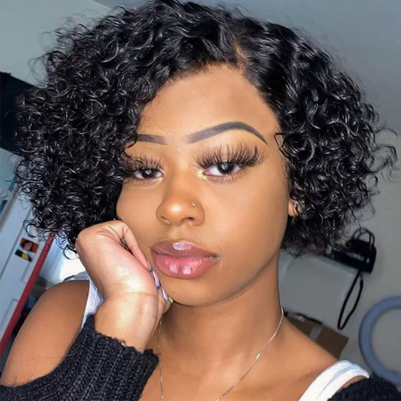 Wholesale 13x4x1 Short Pixie Cut T part pixie Wigs 