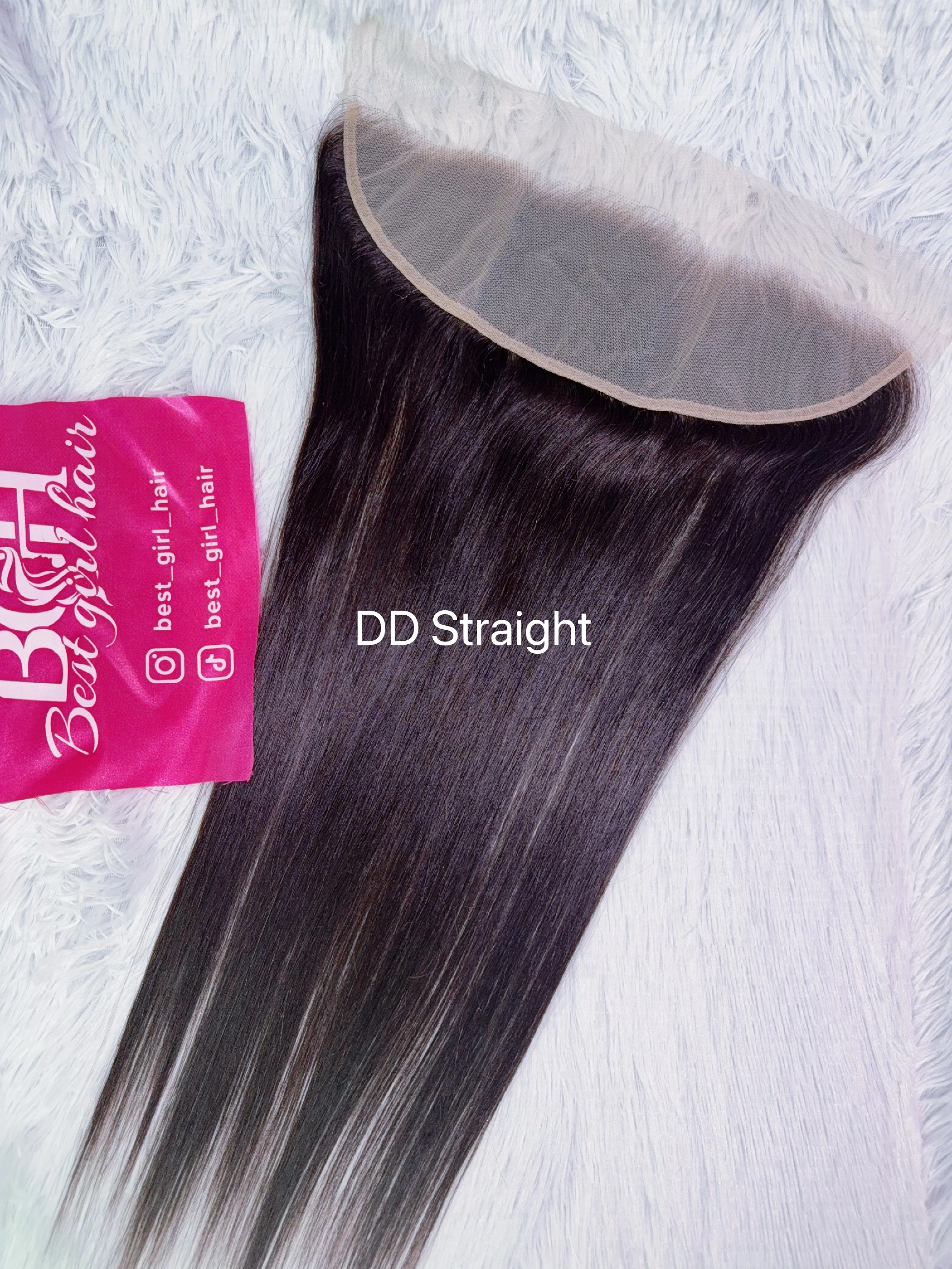 14A double-drawn 13x4 transparent full-frontal closure