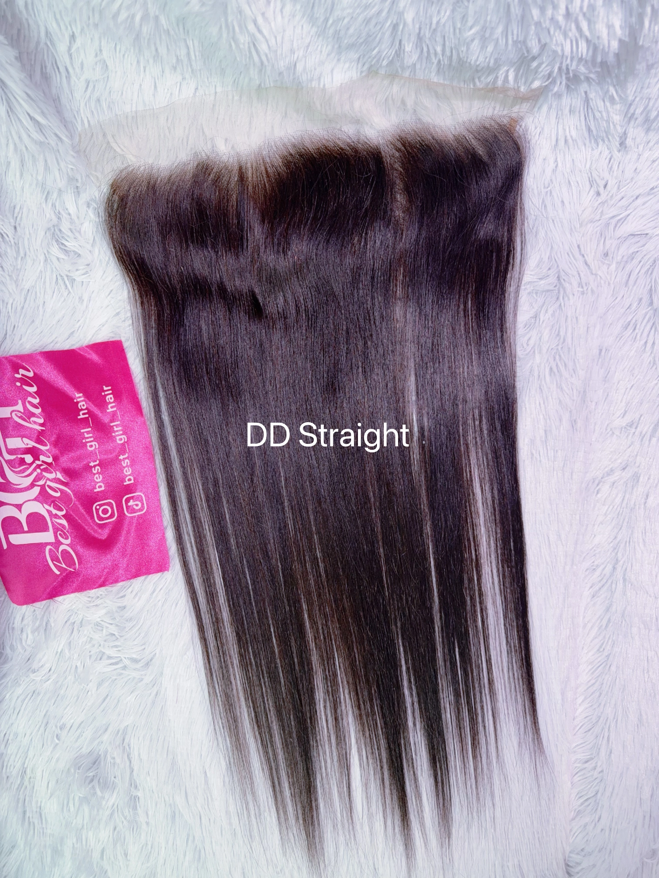 14A double-drawn 13x4 transparent full-frontal closure