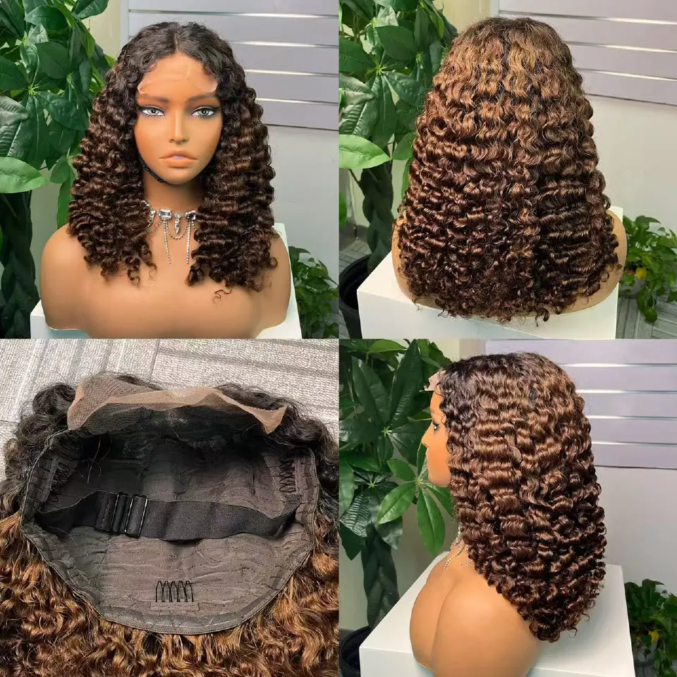 14A SDD DP 5x5 glueless curly wig in two colours
