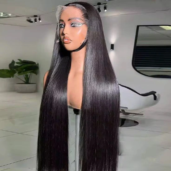 14A double-drawn 13x4 full-frontal lace wig