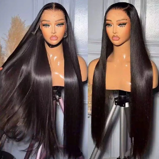 14A double-drawn 13x4 full-frontal lace wig