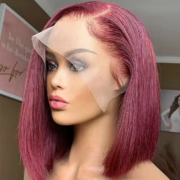 13AA 13x4 frontal bob wig in 99J and 1B/99J options
