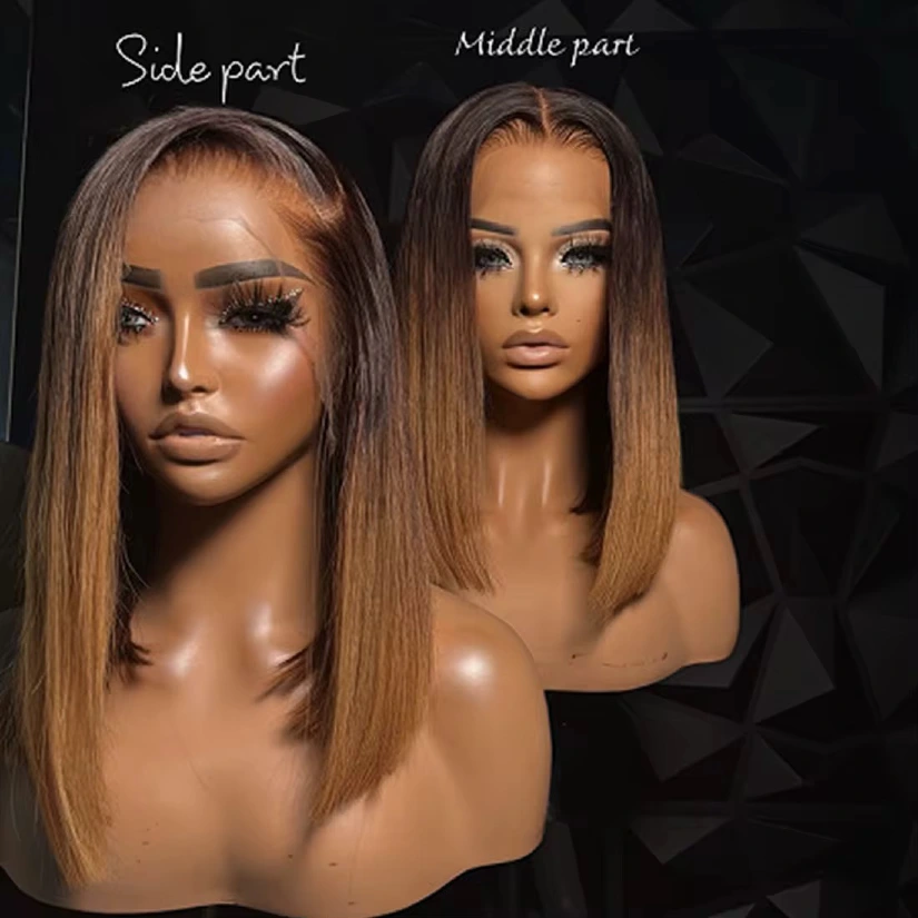 13AA 1B/30 13x4 ombre lace-frontal bob wig