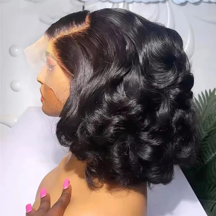 14A SDD bouncy-curly 13x4 bob and 5x5 pixie options