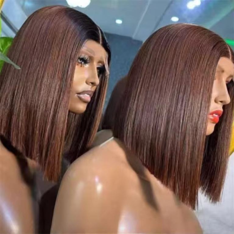 Vietnamese 10-inch 2x6 glueless bob wig colour options
