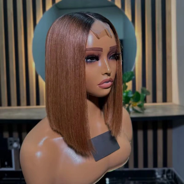 Vietnamese 10-inch 2x6 glueless bob wig colour options
