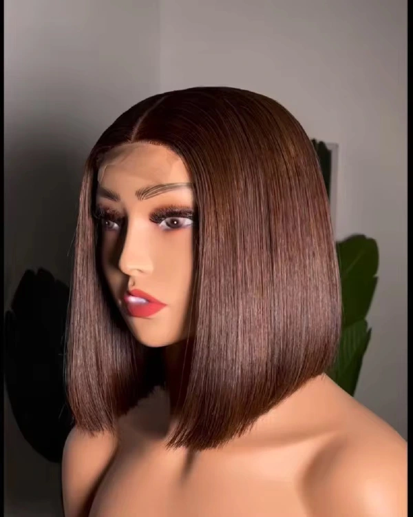 Vietnamese 10-inch 2x6 glueless bob wig colour options
