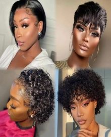Short pixie wigs