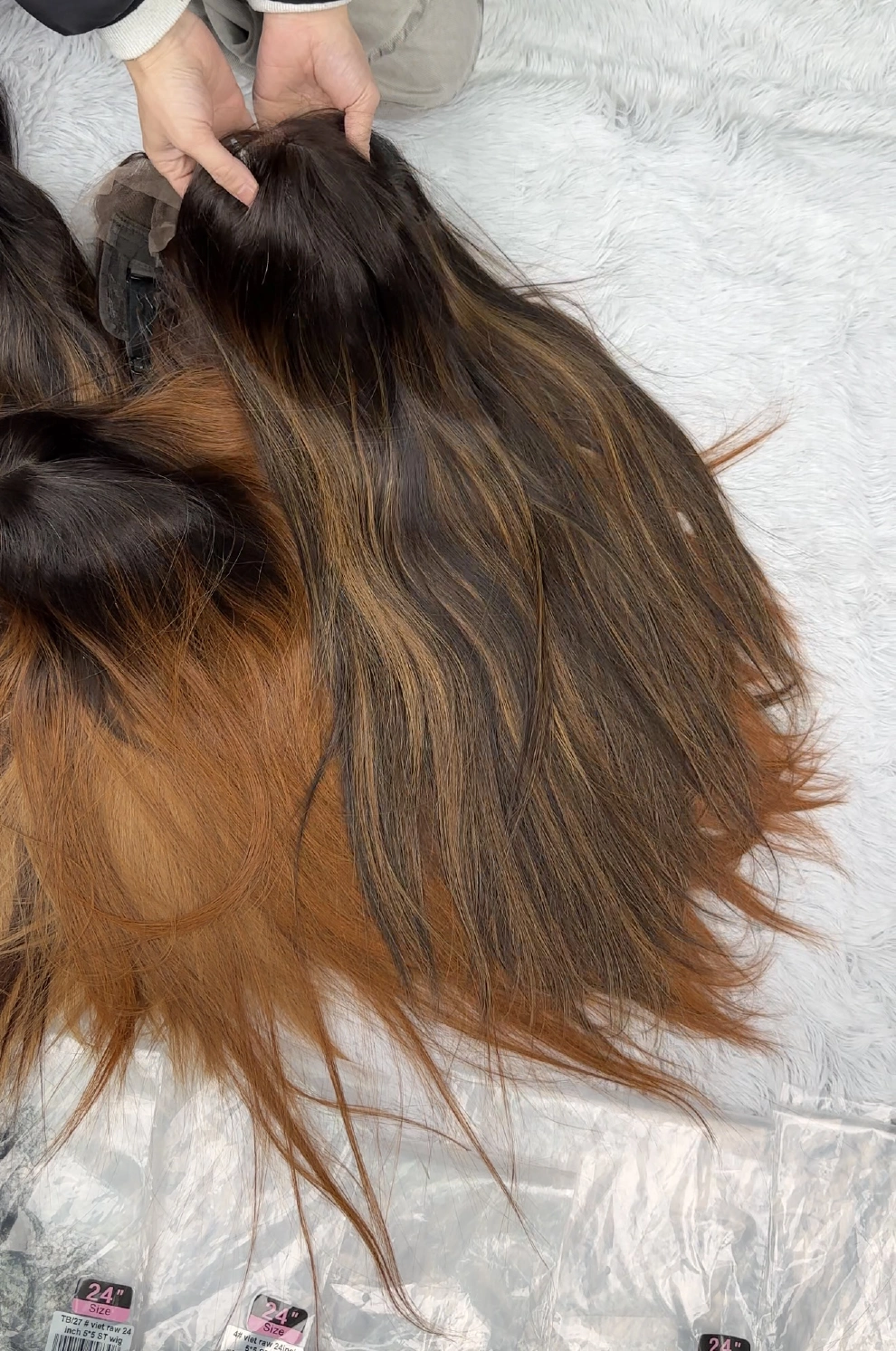 15A Vietnamese raw-hair 5x5 glueless colour wigs
