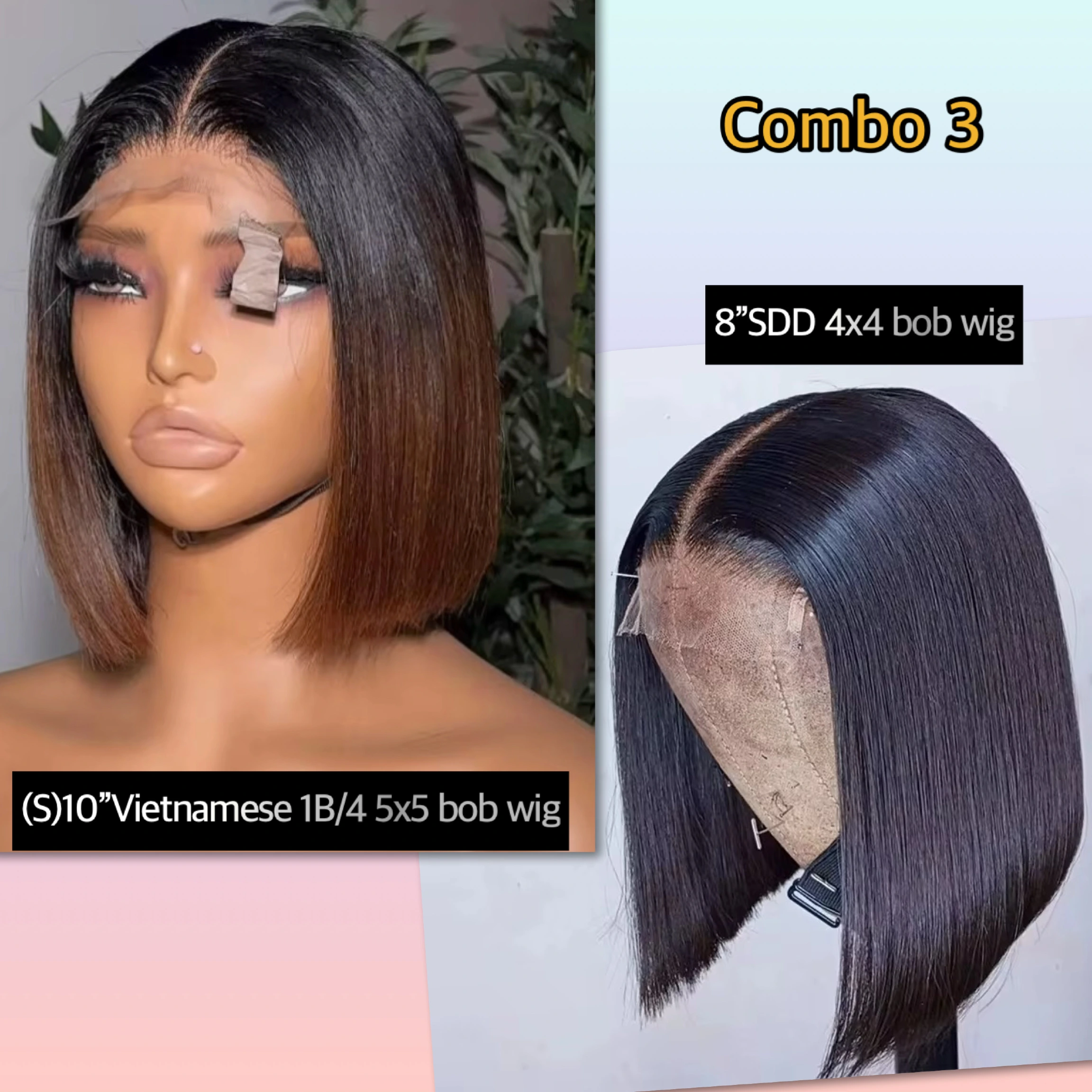 Combo of Vietnamese 1B/4 5x5 and 14AA SDD 4x4 wigs
