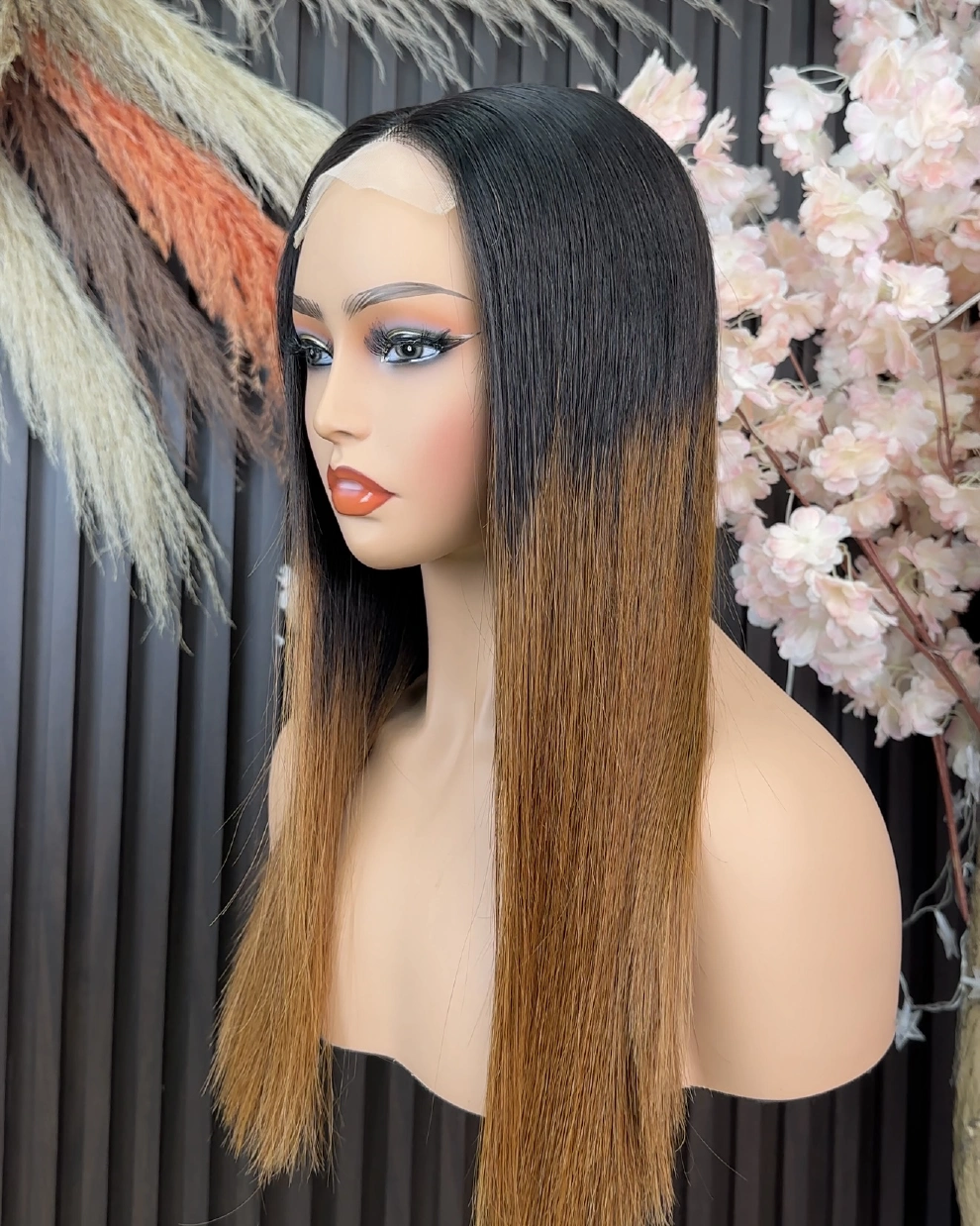 Wholesale Vietnamese 4x4 Double Drawn Human Hair Wigs 1B/30 & #30 Brown Glueless 4x4 Wigs Straight 