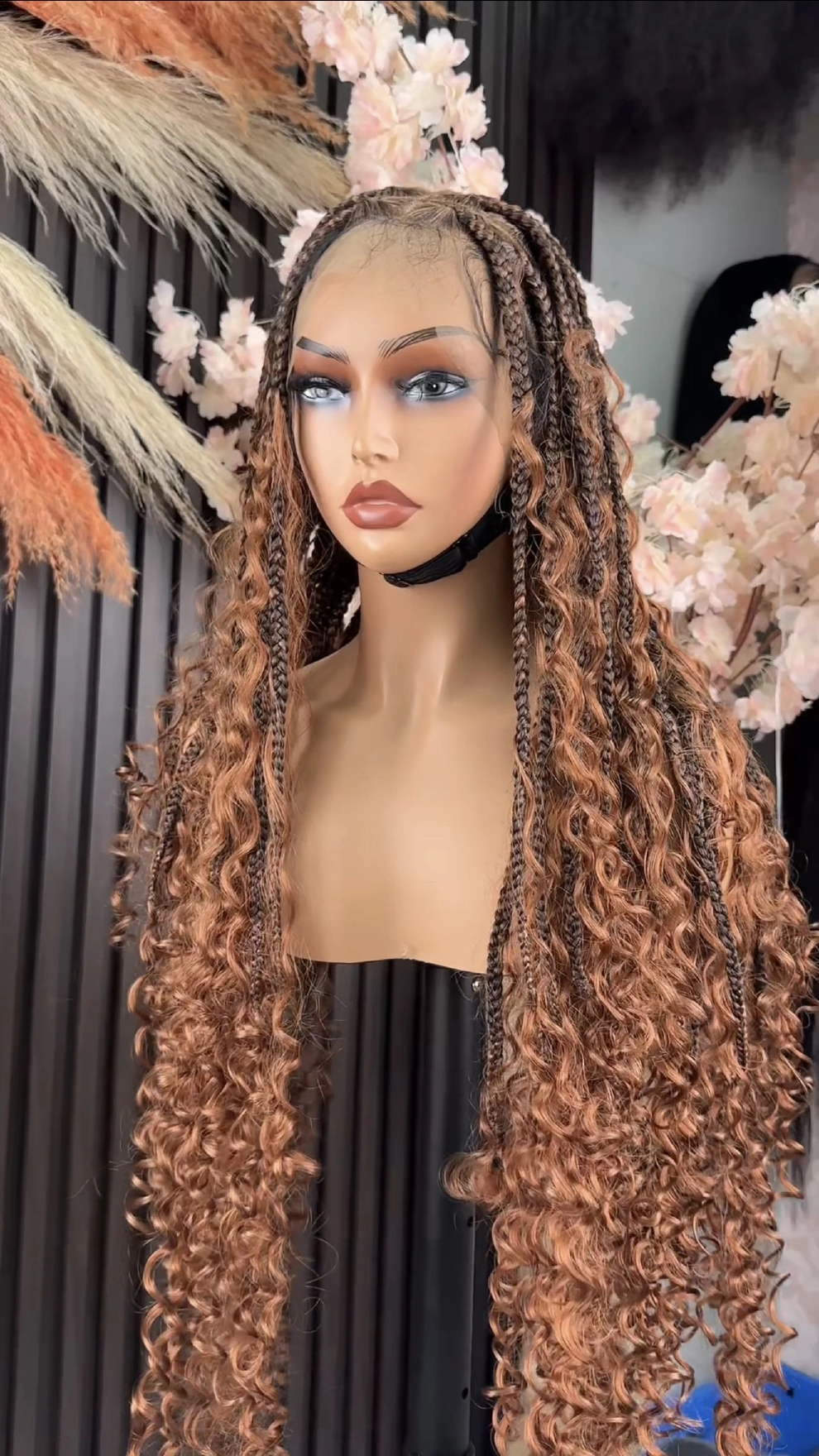 Wholesale Braid Lace 360 Full Frontal Wigs 36 INCH Color 1B & 1B/27 & 99J & #30 Synthetic