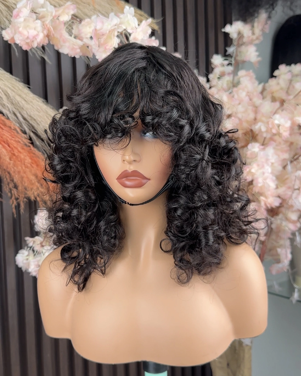 Wholesale 15A Vietnamese Bouncy 14 INCH Fringe Natural Color Wigs 